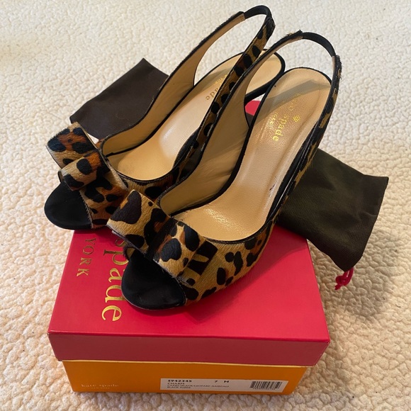 Kate Spade ‘Charm’ Slingback Leopard Pump - Size: 7 - Picture 2 of 7